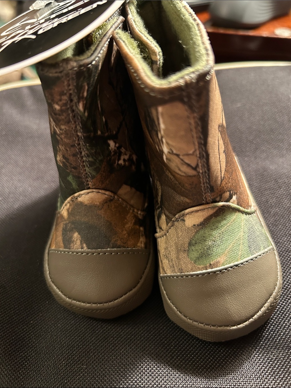 Realtree Camo Baby Walker Boots in Brown and Green